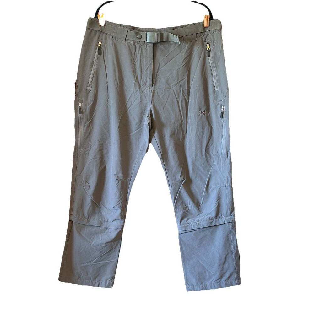 Rohan Convertible Women’s Hiking Pants UK 18/US 14 Gray Zip-Off Outdoor HighRise